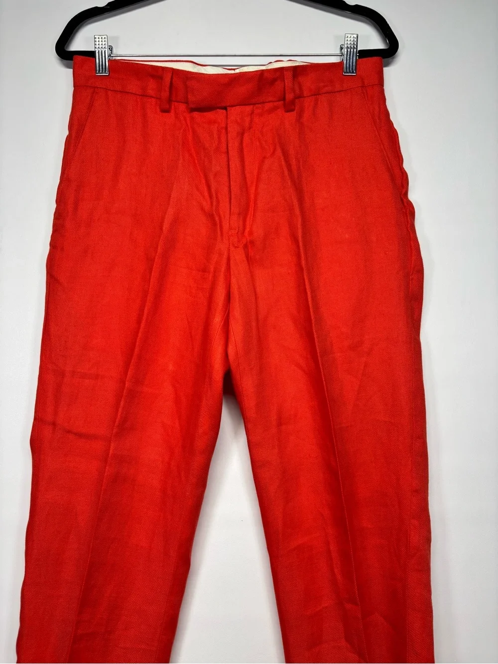 ✨Polo by Ralph Lauren Men’s 100% Linen Pants Vibrant Orange Chinos Size 31x30